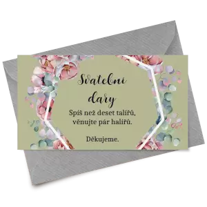 Papírová kartička dary EMA