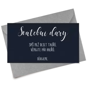 Papírová kartička dary ADRIANA