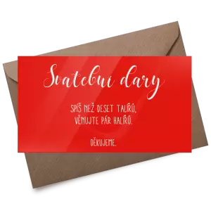 Plexi kartička dary ADRIANA