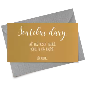 Papírová kartička dary ADRIANA