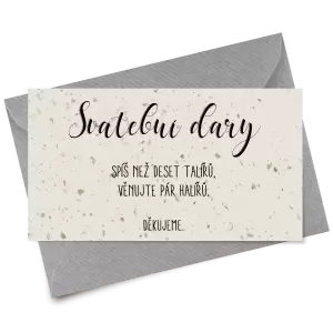 Papírová kartička dary ADRIANA