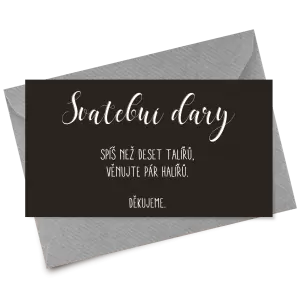 Papírová kartička dary ADRIANA