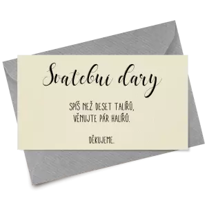 Papírová kartička dary ADRIANA