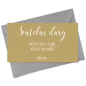 Papírová kartička dary ADRIANA