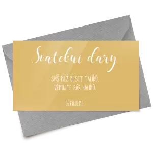 Papírová kartička dary ADRIANA