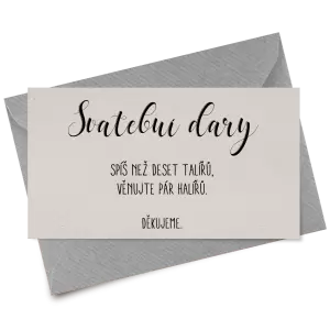 Papírová kartička dary ADRIANA