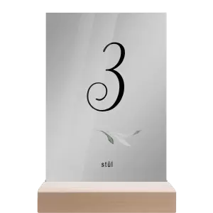 Plexi číslo stolu LUCY