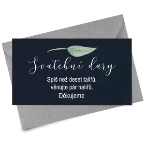 Papírová kartička dary LUCY