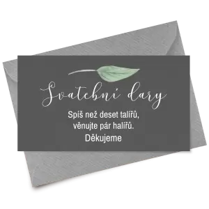 Papírová kartička dary LUCY