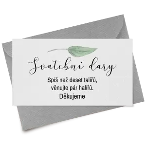 Papírová kartička dary LUCY