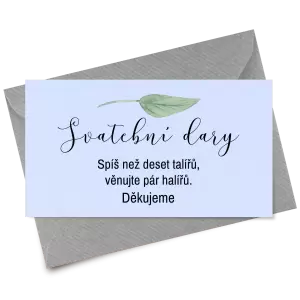 Papírová kartička dary LUCY