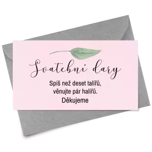 Papírová kartička dary LUCY