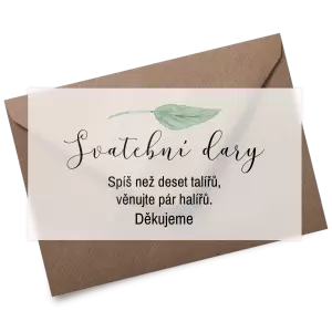 Plexi kartička dary LUCY