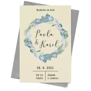 Papírové svatební oznámení LUCY