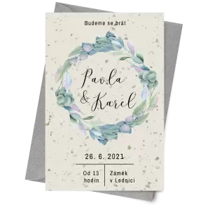 Papírové svatební oznámení LUCY