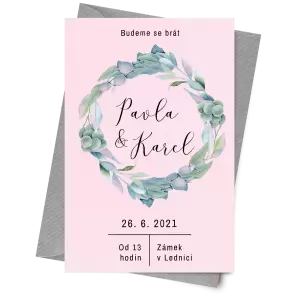 Papírové svatební oznámení LUCY