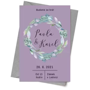 Papírové svatební oznámení LUCY