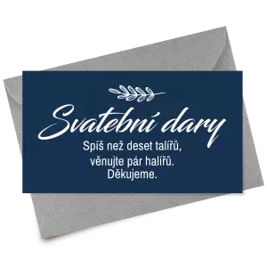 Papírová kartička dary LADY