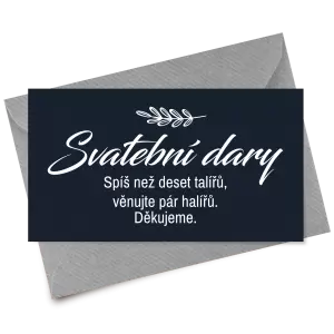 Papírová kartička dary LADY