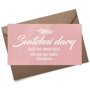 Plexi kartička dary LADY