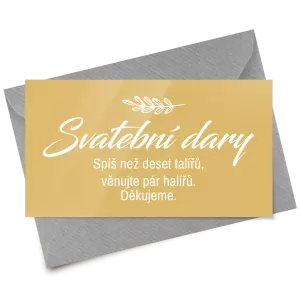 Papírová kartička dary LADY
