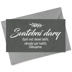 Papírová kartička dary LADY