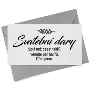 Papírová kartička dary LADY