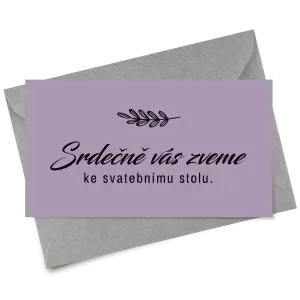 Papírová pozvánka LADY