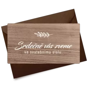 Dřevěná pozvánka LADY
