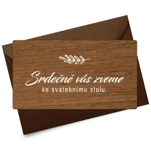 Dřevěná pozvánka LADY
