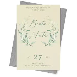 Papírové svatební oznámení LESSIE