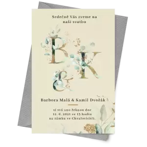 Papírové svatební oznámení PETRA