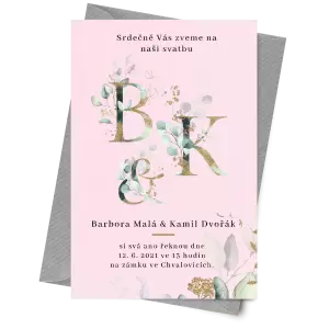Papírové svatební oznámení PETRA