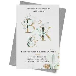 Papírové svatební oznámení PETRA
