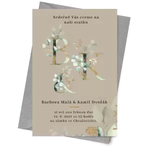 Papírové svatební oznámení PETRA