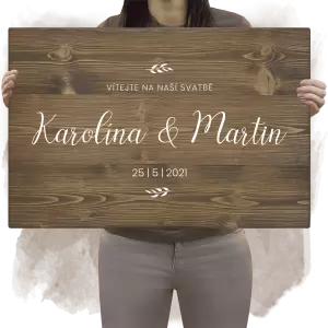 Dřevěná uvítací cedule RADKA