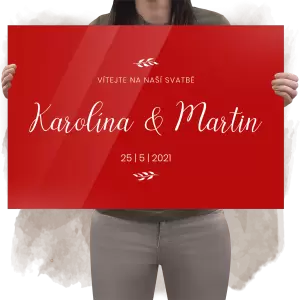 Plexi uvítací cedule RADKA