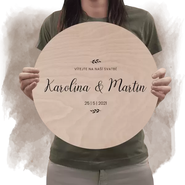 Překližková uvítací cedule RADKA