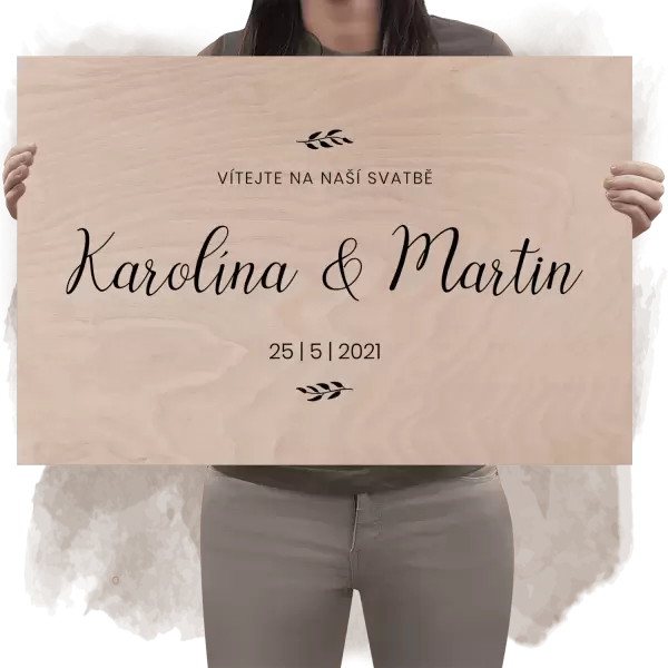 Překližková uvítací cedule RADKA