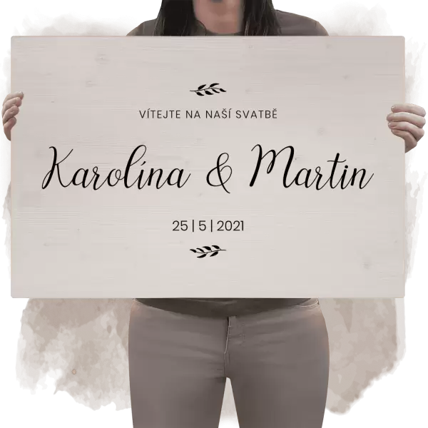 Dřevěná uvítací cedule RADKA