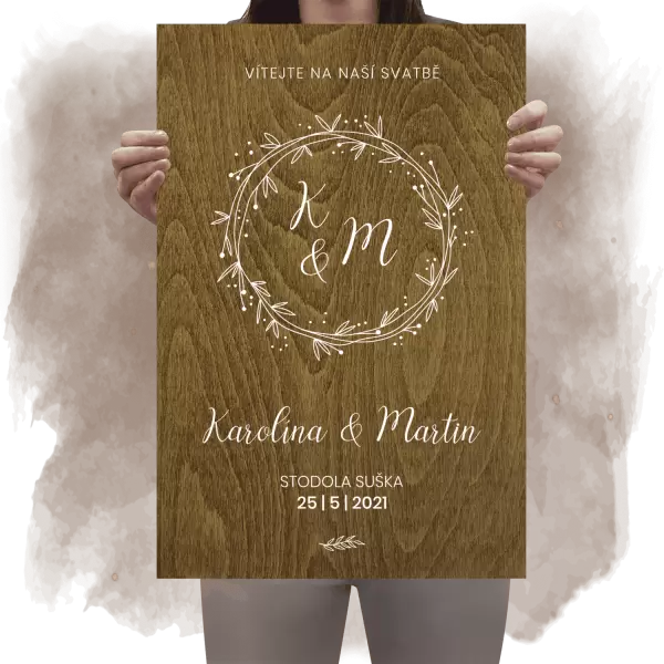 Překližková uvítací cedule DANDY