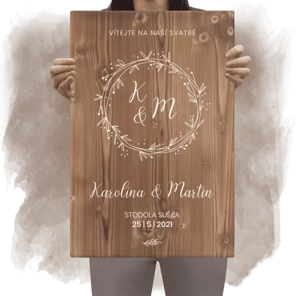 Dřevěná uvítací cedule DANDY