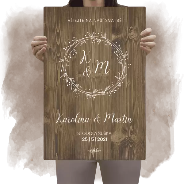 Dřevěná uvítací cedule DANDY