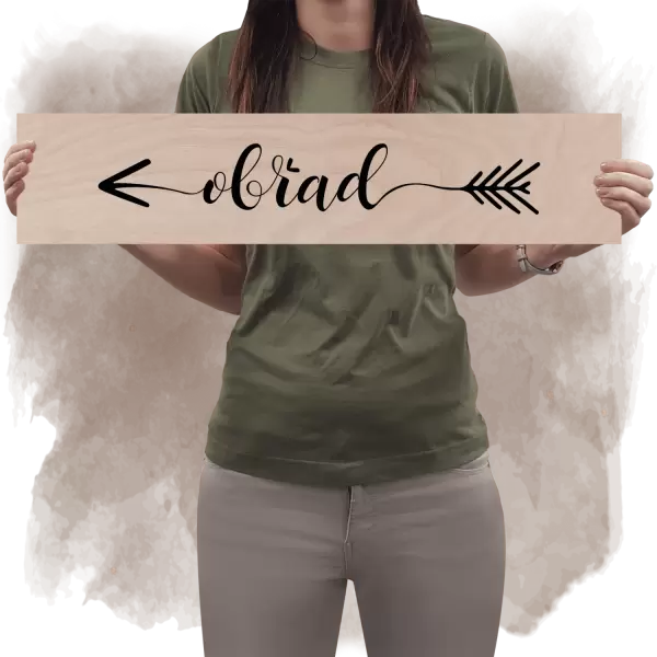 Překližková směrovka OBŘAD vlevo