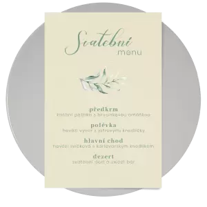 Papírové svatební menu LESSIE