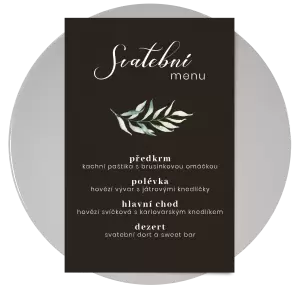 Papírové svatební menu LESSIE