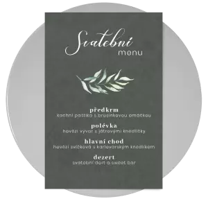 Papírové svatební menu LESSIE