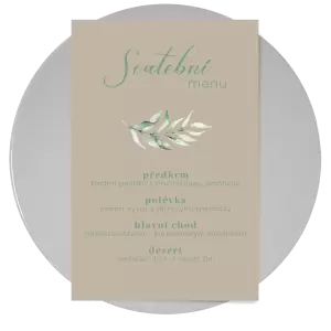 Papírové svatební menu LESSIE