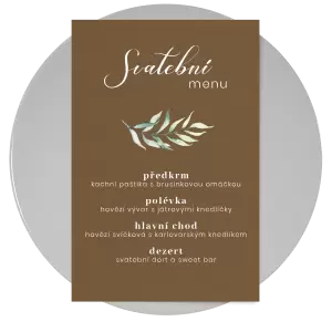 Papírové svatební menu LESSIE