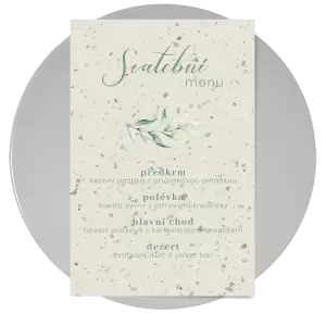 Papírové svatební menu LESSIE